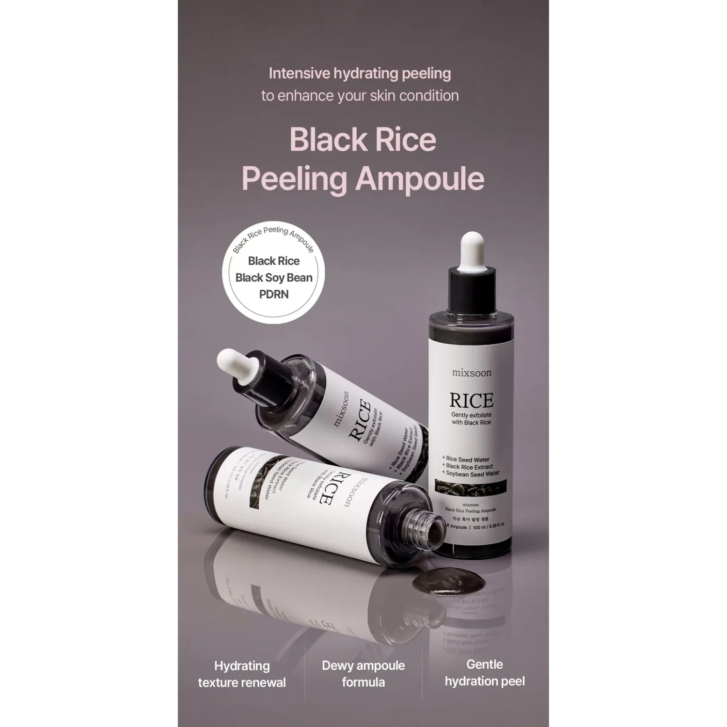 mixsoon Black Rice Peeling Ampoule 100ml - Image 3