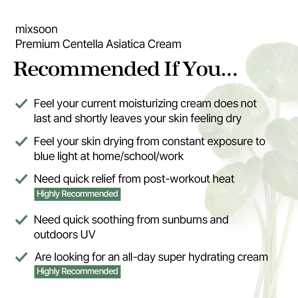 mixsoon Premium Centella Asiatica Cream 50ml - Image 7
